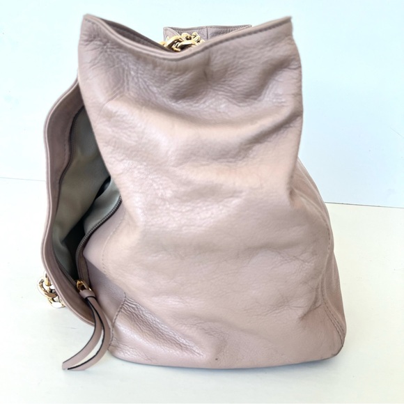 VALENTINO by Mario Valentino Luisa 2 Signature Pink Leather Large Shoulder Tote - Picture 6 of 13